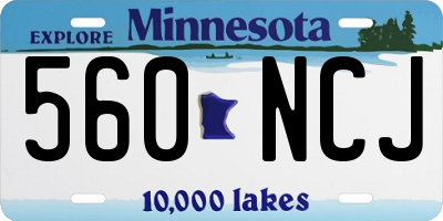 MN license plate 560NCJ