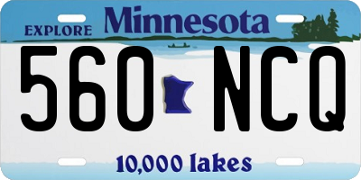 MN license plate 560NCQ