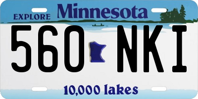 MN license plate 560NKI
