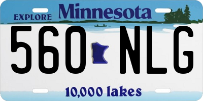 MN license plate 560NLG