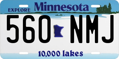 MN license plate 560NMJ