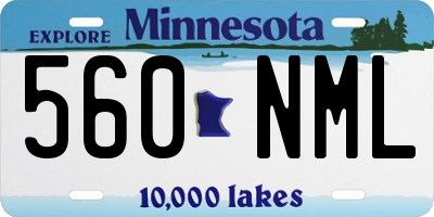 MN license plate 560NML