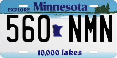 MN license plate 560NMN
