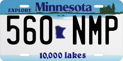 MN license plate 560NMP