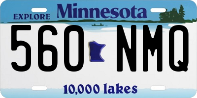 MN license plate 560NMQ