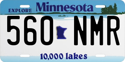MN license plate 560NMR