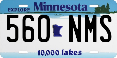 MN license plate 560NMS
