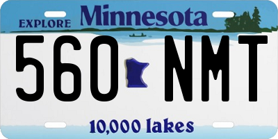 MN license plate 560NMT
