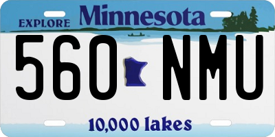 MN license plate 560NMU