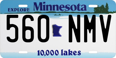 MN license plate 560NMV