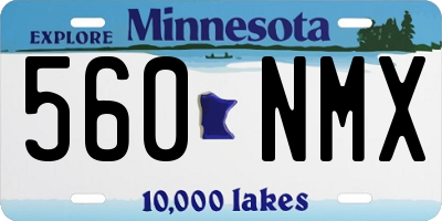 MN license plate 560NMX