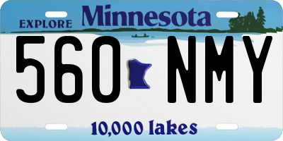 MN license plate 560NMY