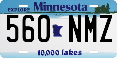 MN license plate 560NMZ