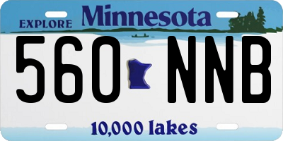 MN license plate 560NNB