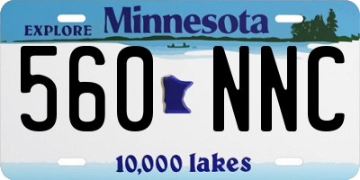 MN license plate 560NNC