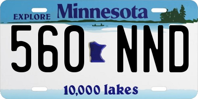 MN license plate 560NND