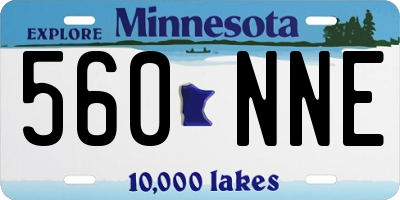 MN license plate 560NNE