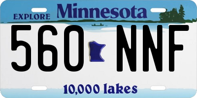 MN license plate 560NNF