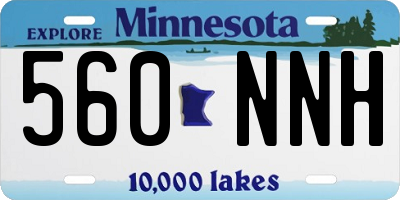 MN license plate 560NNH