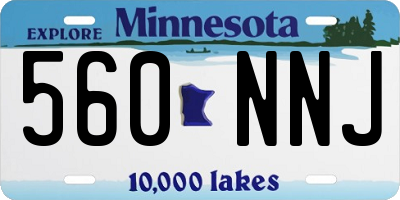 MN license plate 560NNJ