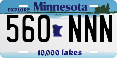 MN license plate 560NNN