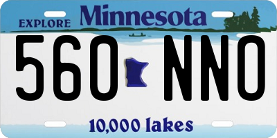 MN license plate 560NNO