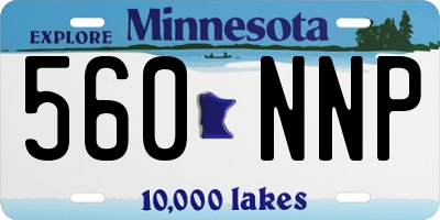 MN license plate 560NNP