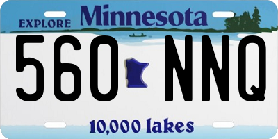 MN license plate 560NNQ