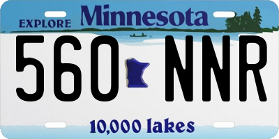 MN license plate 560NNR