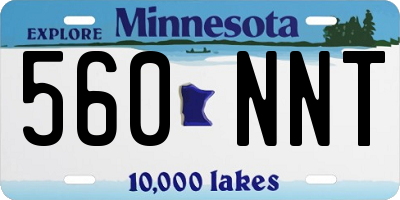 MN license plate 560NNT