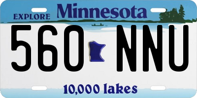 MN license plate 560NNU