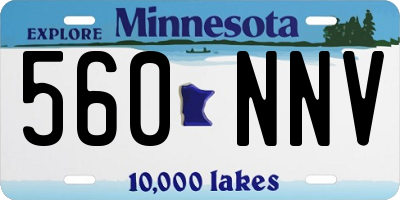 MN license plate 560NNV