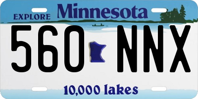 MN license plate 560NNX