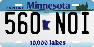 MN license plate 560NOI
