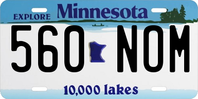 MN license plate 560NOM
