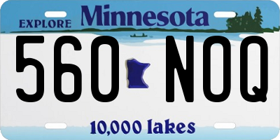 MN license plate 560NOQ