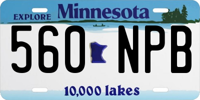 MN license plate 560NPB