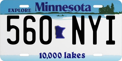 MN license plate 560NYI