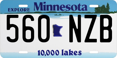 MN license plate 560NZB