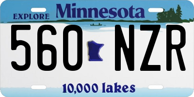 MN license plate 560NZR