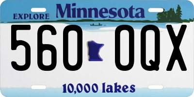 MN license plate 560OQX