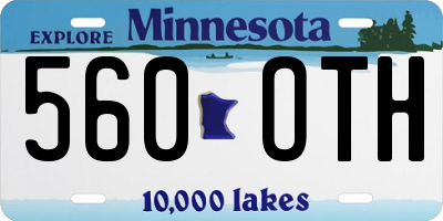 MN license plate 560OTH
