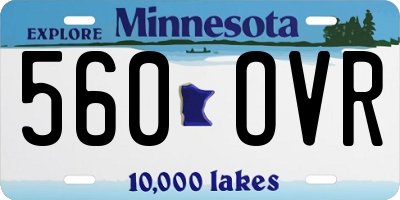 MN license plate 560OVR