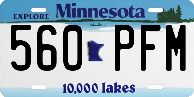 MN license plate 560PFM