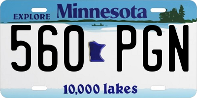 MN license plate 560PGN