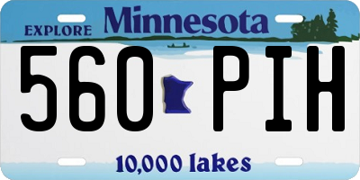 MN license plate 560PIH