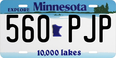 MN license plate 560PJP