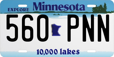 MN license plate 560PNN