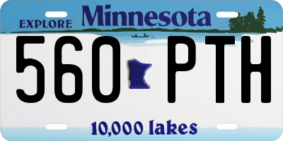 MN license plate 560PTH