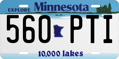 MN license plate 560PTI
